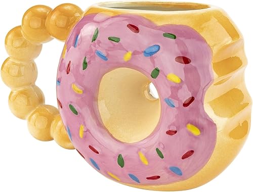 Fairly Odd Novelties DONUT TOUCH MY COFFEE - Taza Fairly Odd Novelties-12oz de cerámica con forma de té de cacao, tamaño único, marrón, FON-10288