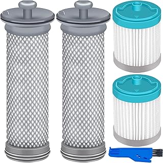 QAQGEAR Replacement Pre & Post Filter for Tineco A10 / A11 Hero, A10 / A11 Master, PURE One S11, PURE S12 Cordless Vacuum Cleaner, Accessories 2 Pre Filters & 2 HEPA Filter