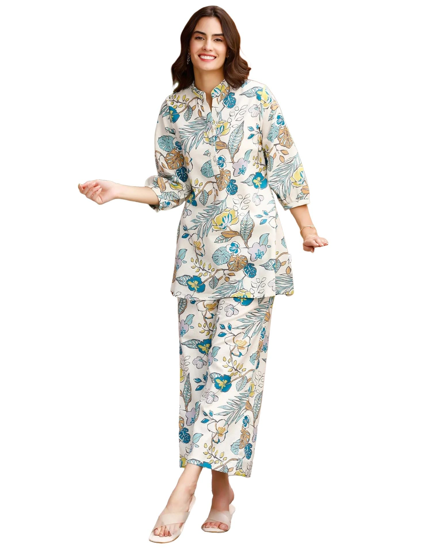 Women's Co Ord Set | Printed Rayon A-Line Co Ord Set | Premium Premium Two Piece Ethnic Set
