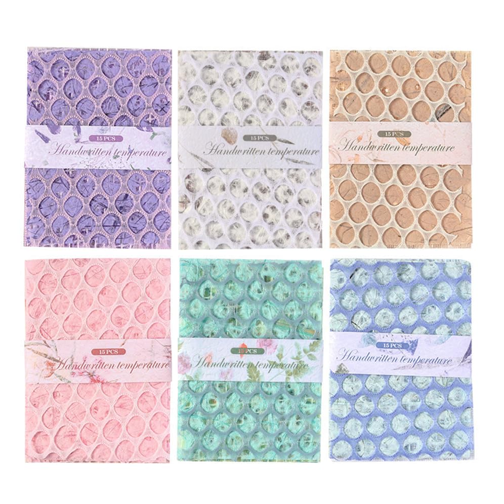 Vokowin 156 Sheets Scrapbook Paper Textured Paper Assorted, Decorative Mesh Fabric for Card Making Journaling Scrapbooking Supplies Mixed Media Collage Card Embellishments Craft DIY (K502-6)
