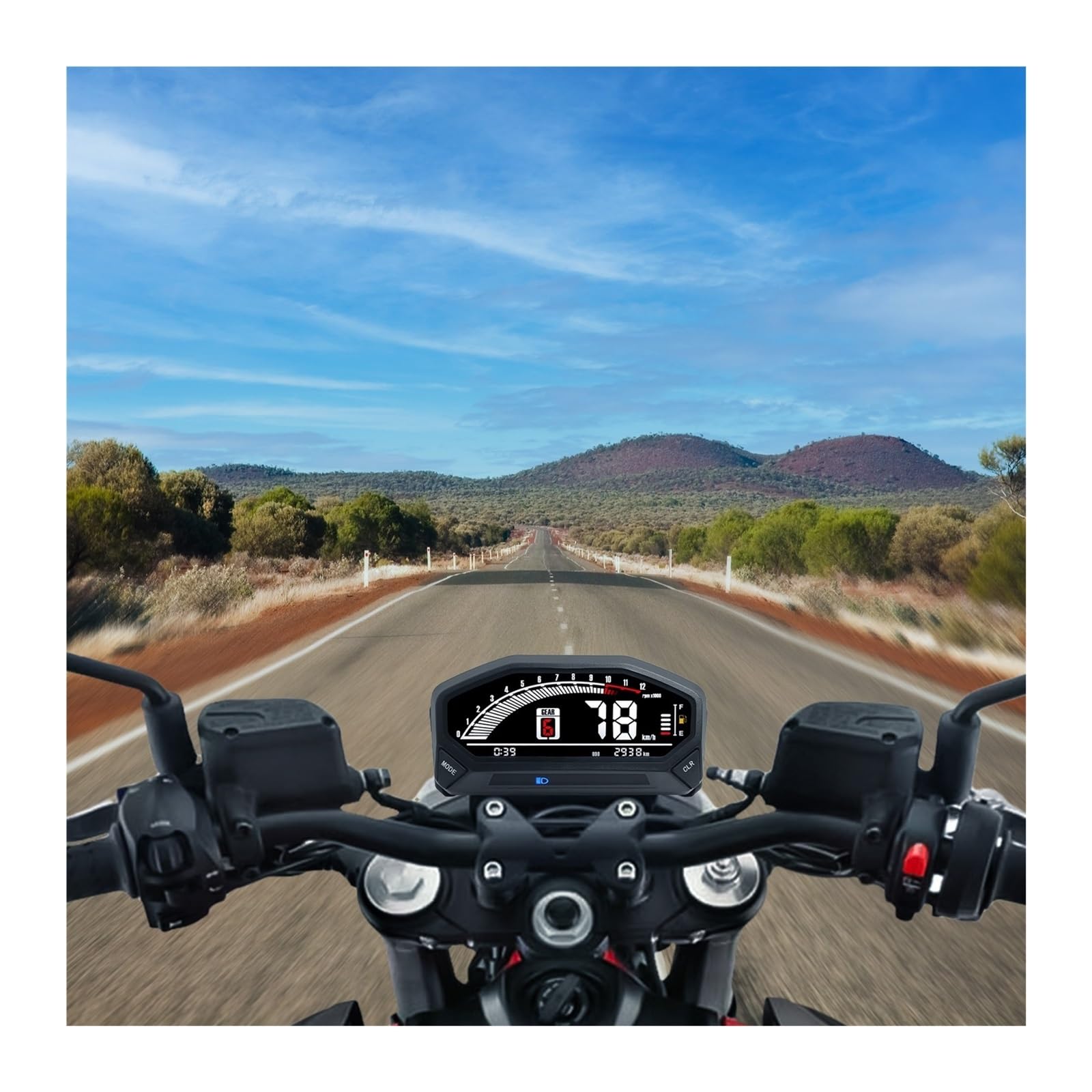 Speedometer Odometer Meter Universal Speedometer Km/h ODO Digital Panel Backlight Odometer Tachometer for Motorcycle 1 2 4 Cylinders