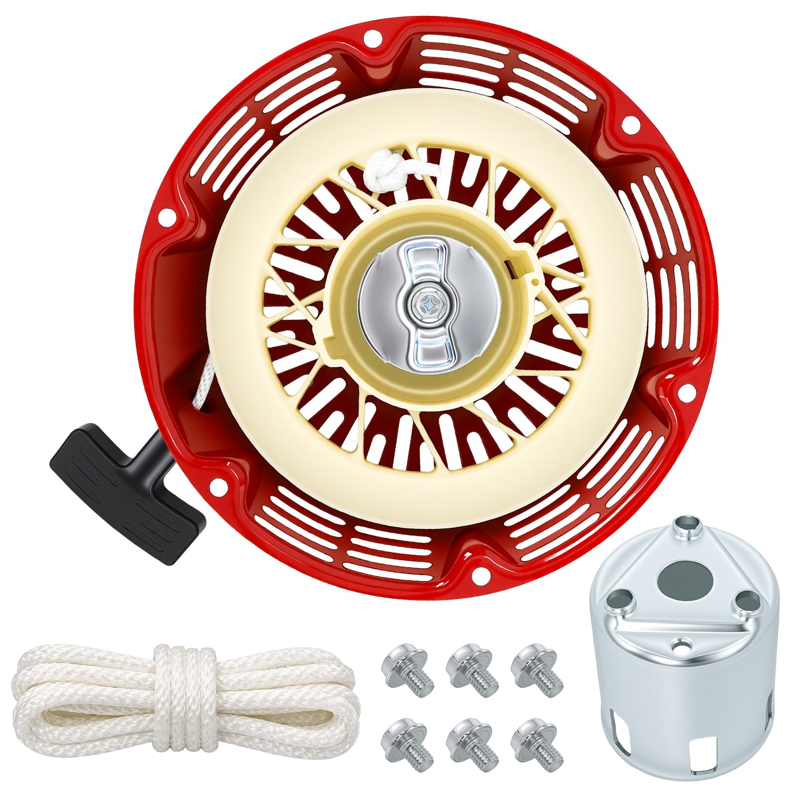 Avviatore a Strappo Compatibile con Honda GX340 GX390, per Motori a Benzina 339cc 389cc 420cc, Sostituisce 28400-ZE3-W01, Recoil Starter per Macchine da Giardino