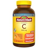 Nature Made Chewable Vitamin C 500 mg, Dietary Supplement for Immune Support, 150 Tablets, 150 Day Supply