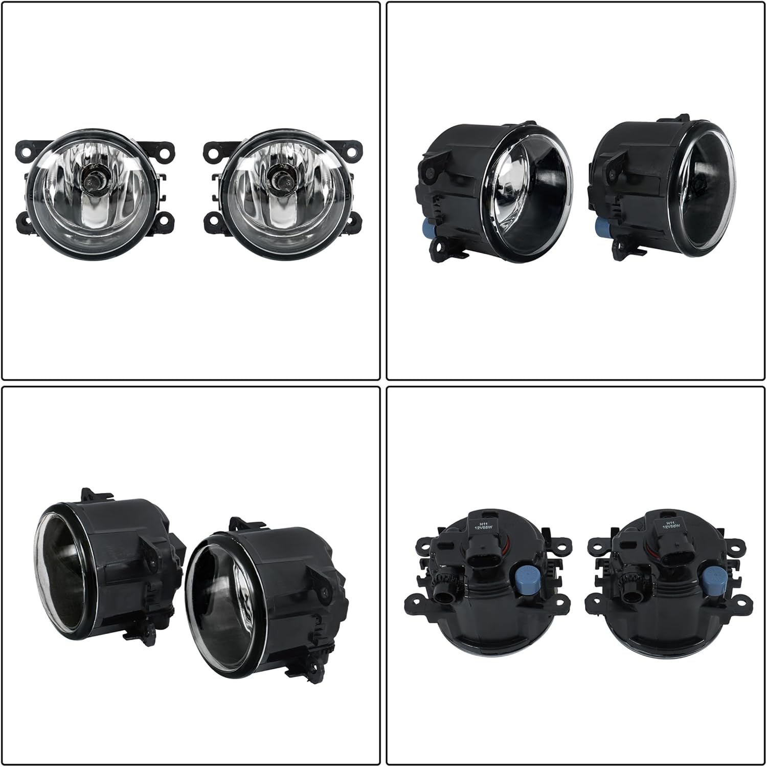 Pair of Front Fog Light Replacement for Titan 2016 2017 2018 2019 Driver Left and Passenger Right Side Driving Light Lamps Replacement for 62257EZ02B 62256EZ02B