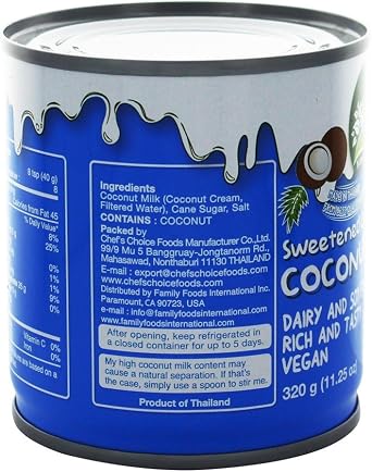 Nature's Charm Sweetened Condensed Coconut Milk, 320 g