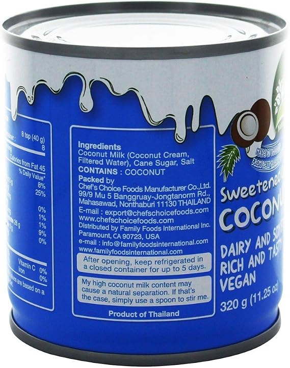 Nature's Charm Sweetened Condensed Coconut Milk, 320 g