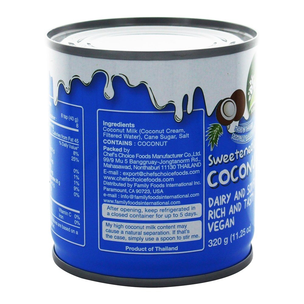 Nature's Charm Sweetened Condensed Coconut Milk, 11.25 Ounce (Pack of 6)