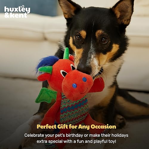 Miniatura 9 de Huxley & Kent para perros Dragón bola de fuego (pequeño) Juguete navideño para perros con chirriador Regalo divertido para perros Divertido,