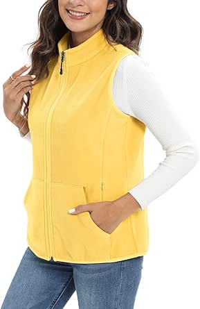 Xeoxarel Women's Fleece Vest with 6 Pockets (XS-2XL)
