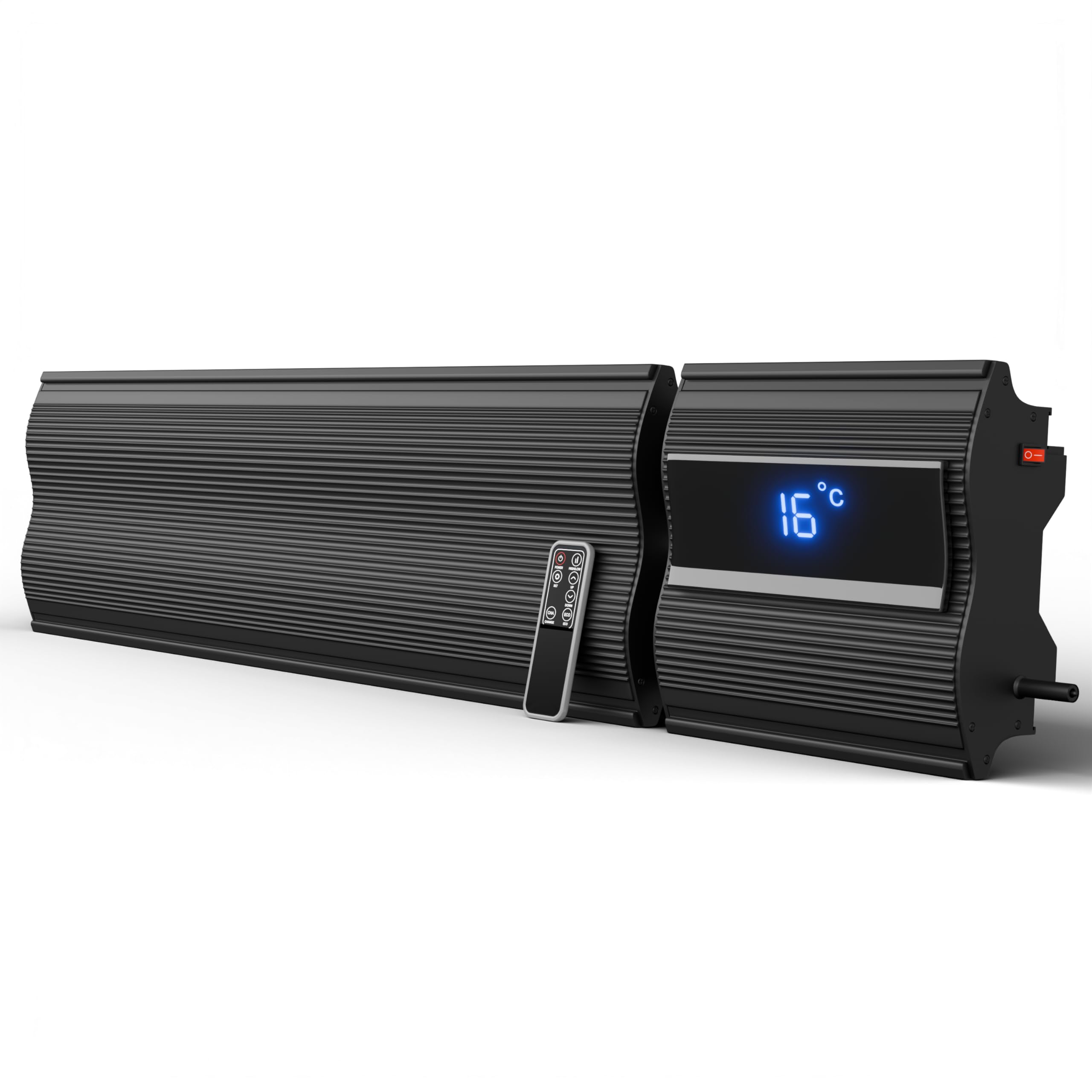 Radi8 Industries Far Infrared Electric Bar Heaters | Low Energy Wall Mounted, With LED, Wifi/Thermostat, (940x200x63mm) 3ft-1200W (220-240V/50Hz), With Alexa and Google Assistant, UK-Brand