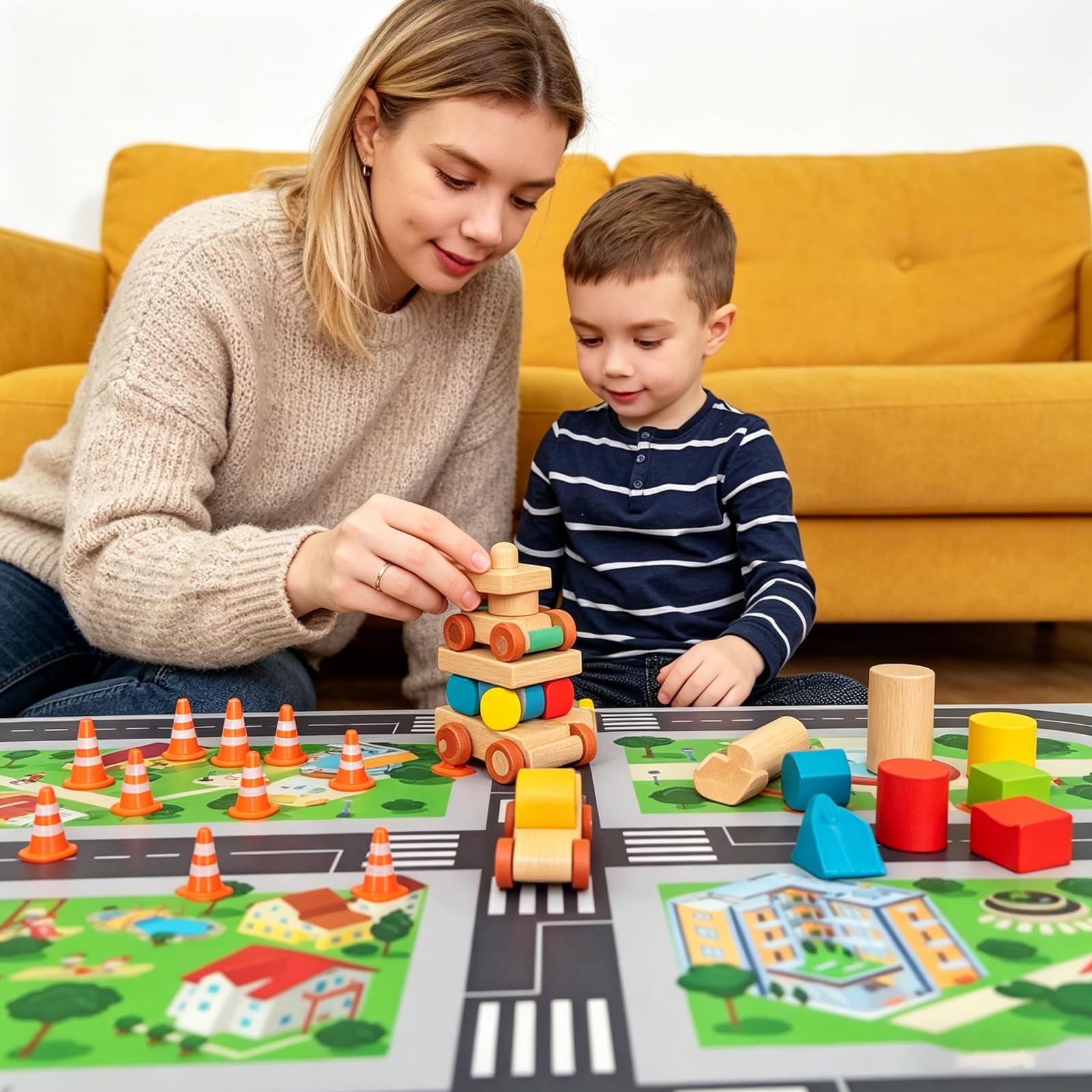 32 Stück Verkehrshütchen Kinder Realistische Detaildarstellung Pylonen Kinder Nachbildung Authentischer Verkehrsszenen Mini Pylonen Geeignet für Miniaturlandschaften Sandkastenmodelle(Kegel)