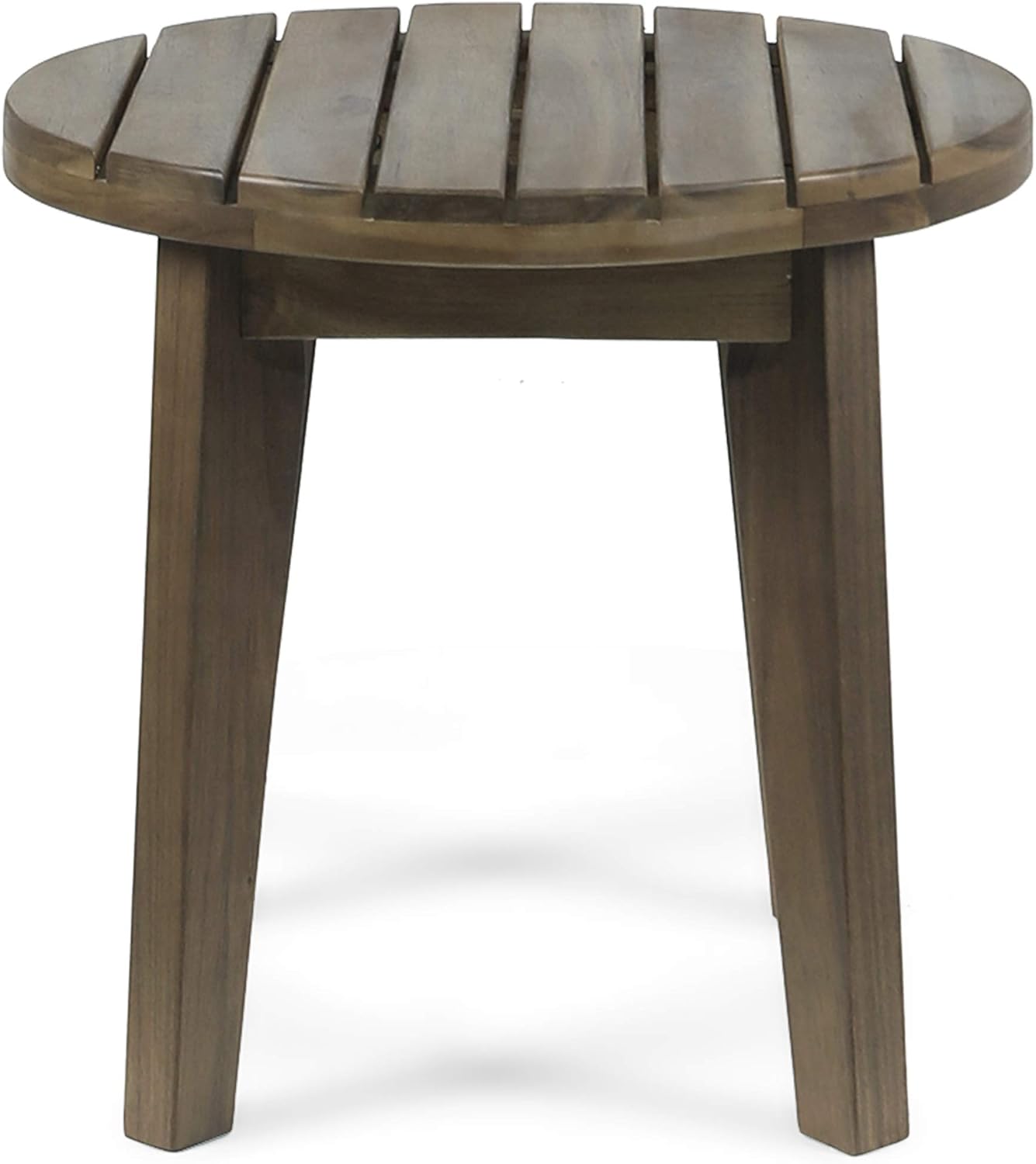 Christopher Knight Home Parker Outdoor 16" Acacia Wood Side Table, Gray Finish