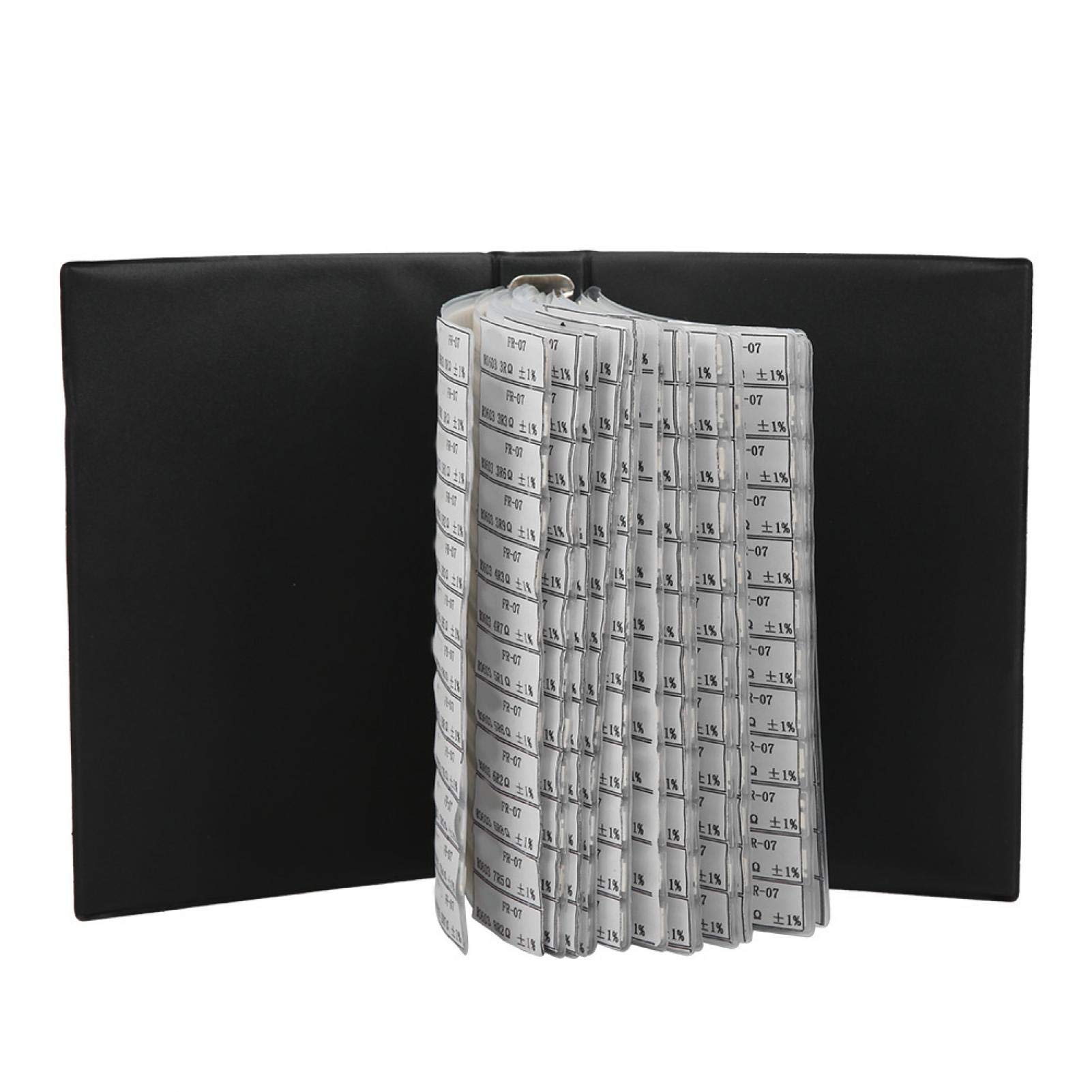 Sample Book, Black Durable Electronic Components Resistors Assorted Sample Book, Industrial Supplies Outdoor for Electronic Professionals Enthusiasts