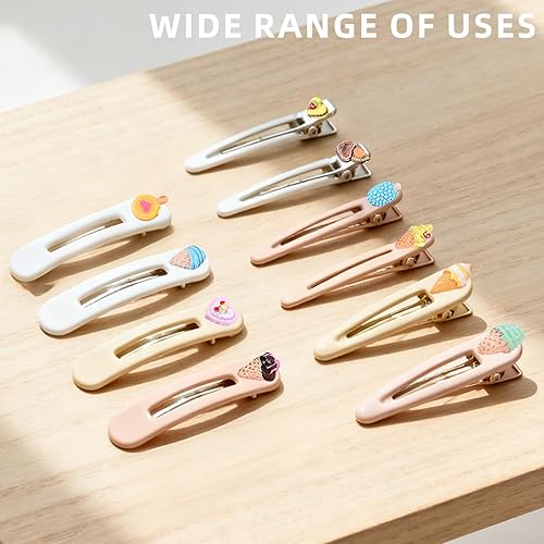 Miniatura 5 de 100 piezas de dijes de baba surtidos, BOSOIRSOU lindos caramelos, frutas dulces y donas, dijes adornos de resina con parte posterior plana