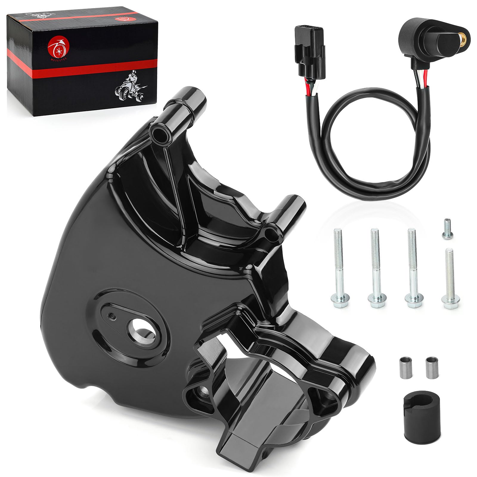 Engine Front Drive Sprocket Cover & Speed Sensor Compatible with Suzuki GSX1300R Hayabusa 1999-2007 11361-24F10 34990-35F00