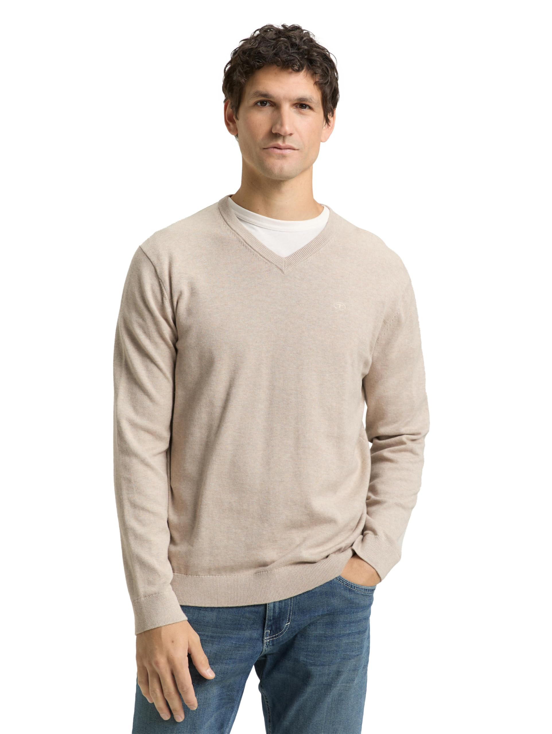 Pull-Over Homme TOM TAILOR en maille fine respirante et douce - 7