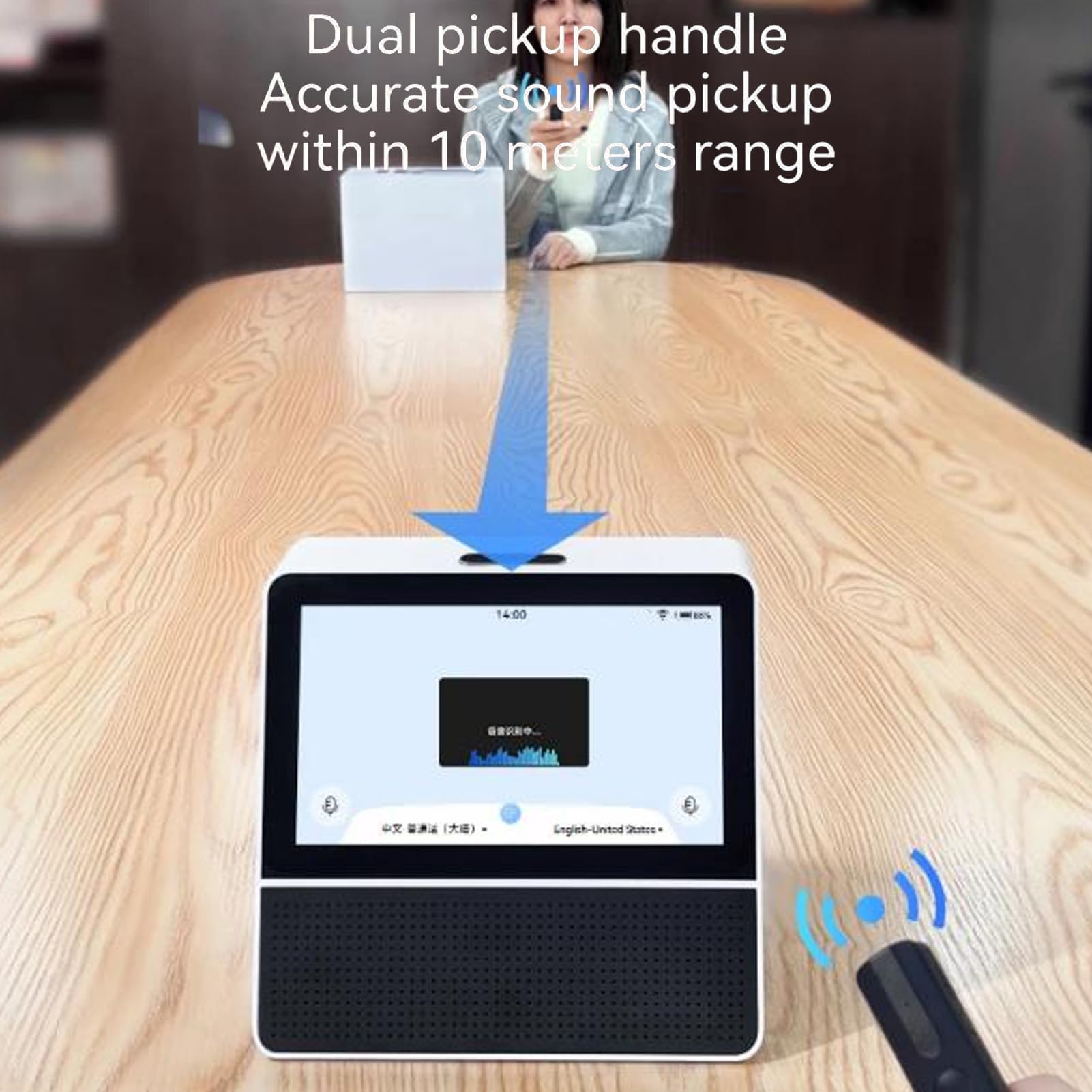 Doppio Dispositivo di Traduzione dello Schermo da 7 Pollici, Traduttore di 121 Lingue Online con Doppia Connessione WiFi, Traduzione in 2 modalità, Ritiro Remoto