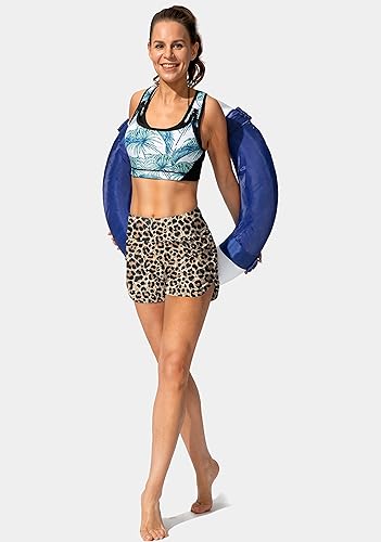 Miniatura 6 de Traje de baño para mujer con bolsillos, cintura alta, control de abdomen, traje de baño con forro