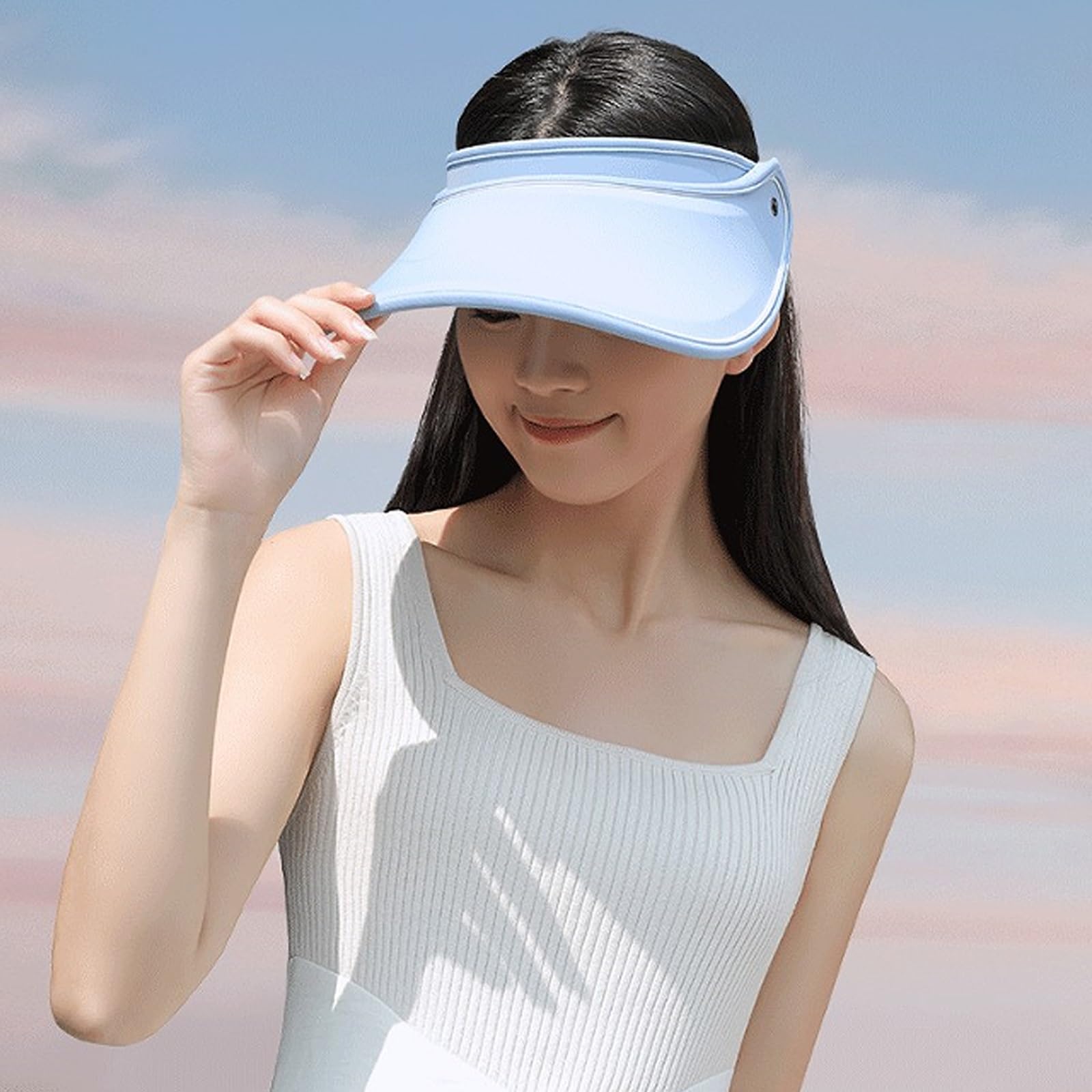 Sombrero for El Sol Informal Al Aire Libre: Visera Deportiva Liviana con ala Ajustable