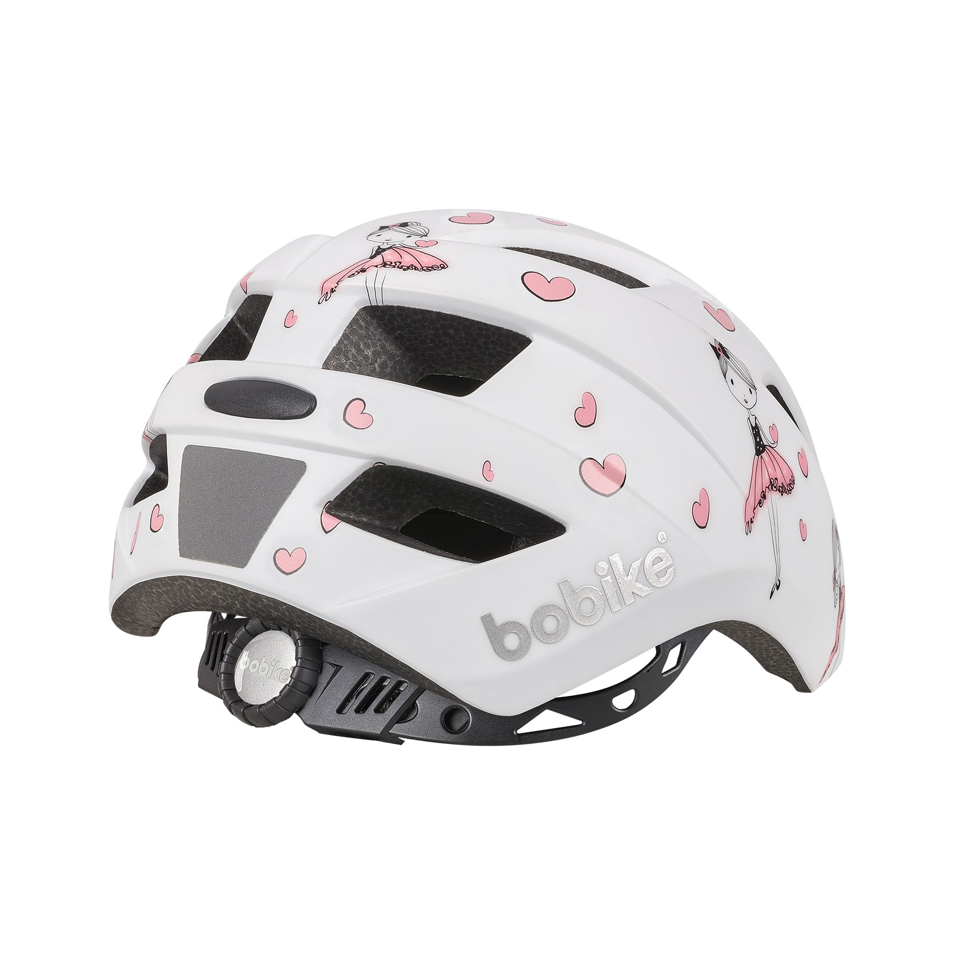 Bobike Casque Kids Plus 8742000006 – Casque Vélo Bébé et Tout-Petit, Multisport avec 11 Aérations, Bandes Réfléchissantes, Moustiquaire, Ajustement Réglable, XS, 2–3 Ans, 46–52 cm, Ballerine