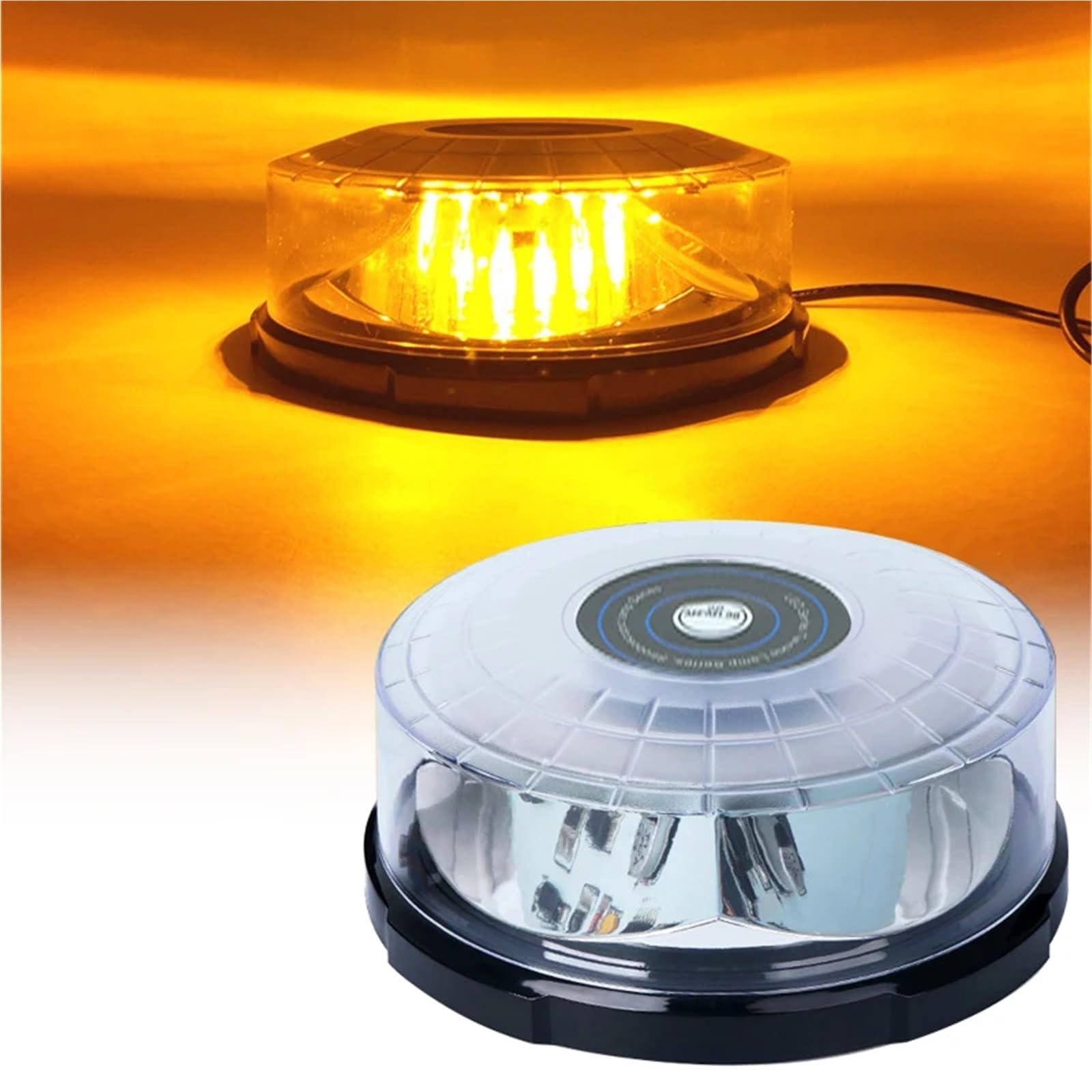 24 LED stroboskopowe światło awaryjne z magnetycznym montażem na suficie dachu, miganie awaryjne do pojazdów, 12/24 V