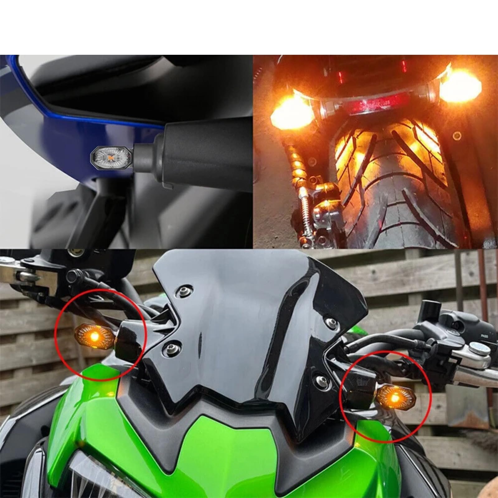 12V 10mm 2 Fili Universale Sinistra Destra Indicatore Di Direzione Moto Indicatore Lampada Ambra Lampeggiante Lampeggiante Impermeabile(4pcs)