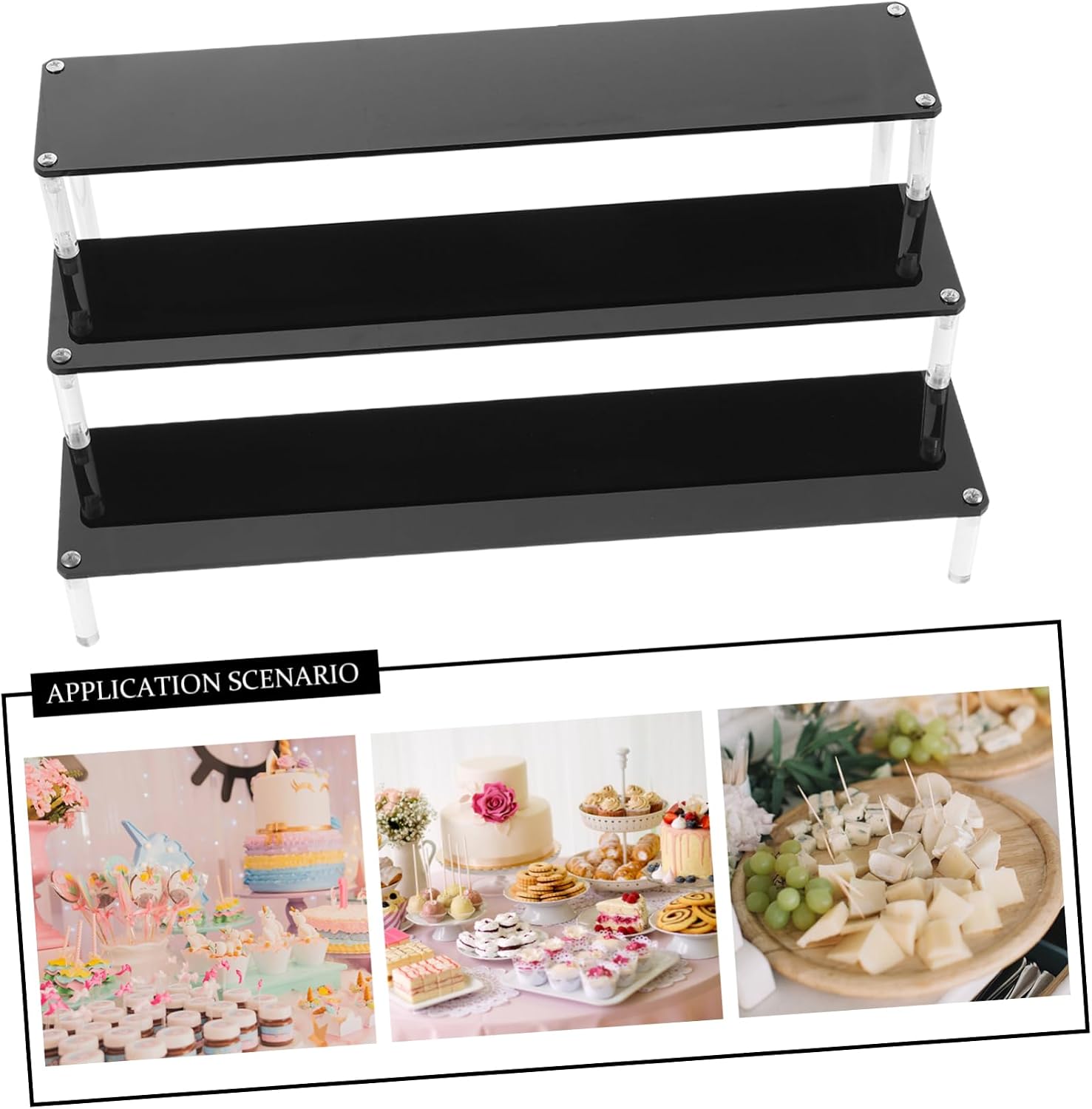 Acrylic Tiered Display Rack for Craft Shows Wall-mounted Shelves Decor Aesthetic Display Stand