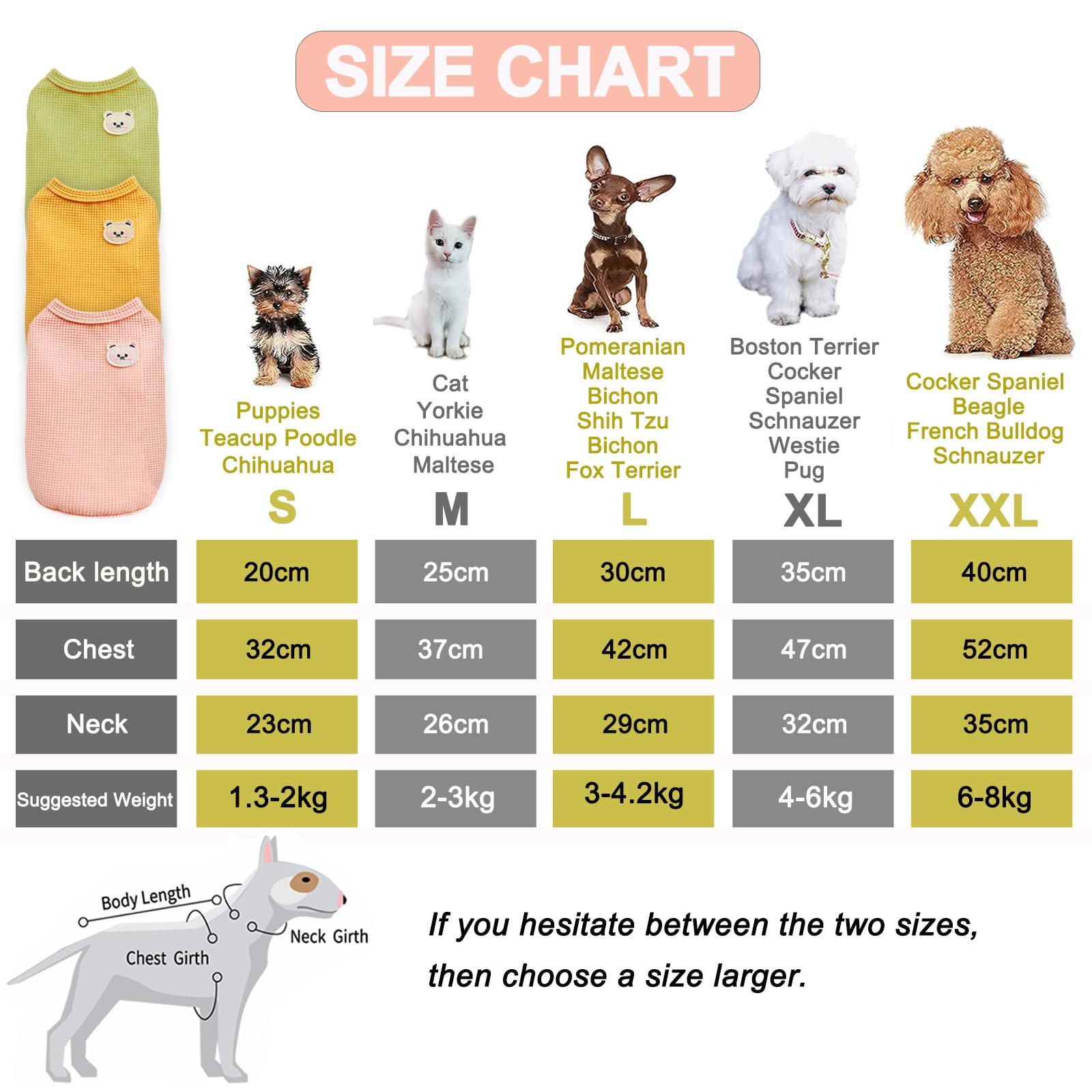 Magliette Per Cani Piccola Taglia - Set 2 Pezzi In Cotone Traspirante Per Estate - Foto 11