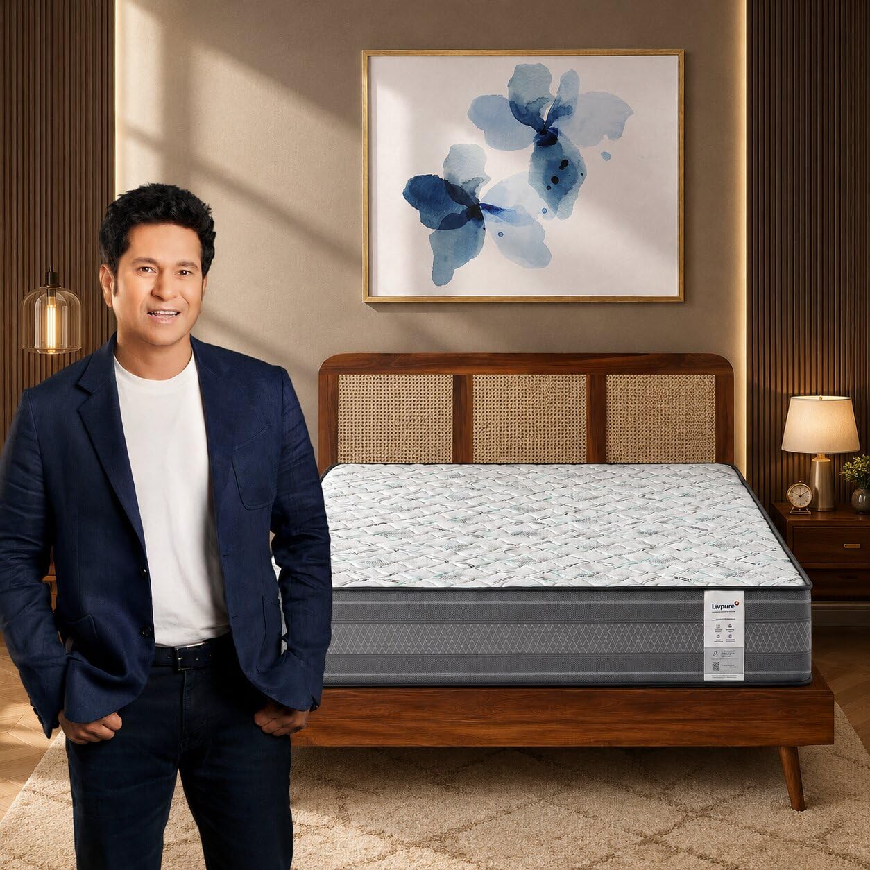 Livpure Smart Ortho CURVX Memory Foam Orthopedic Mattress|King 72x72x8 | Medium Firm with Back Support|5D SleepTech Crafted Zones|Premium Quilted Neon Fabric|10 Years Warranty|8 Inch|King Size Bed