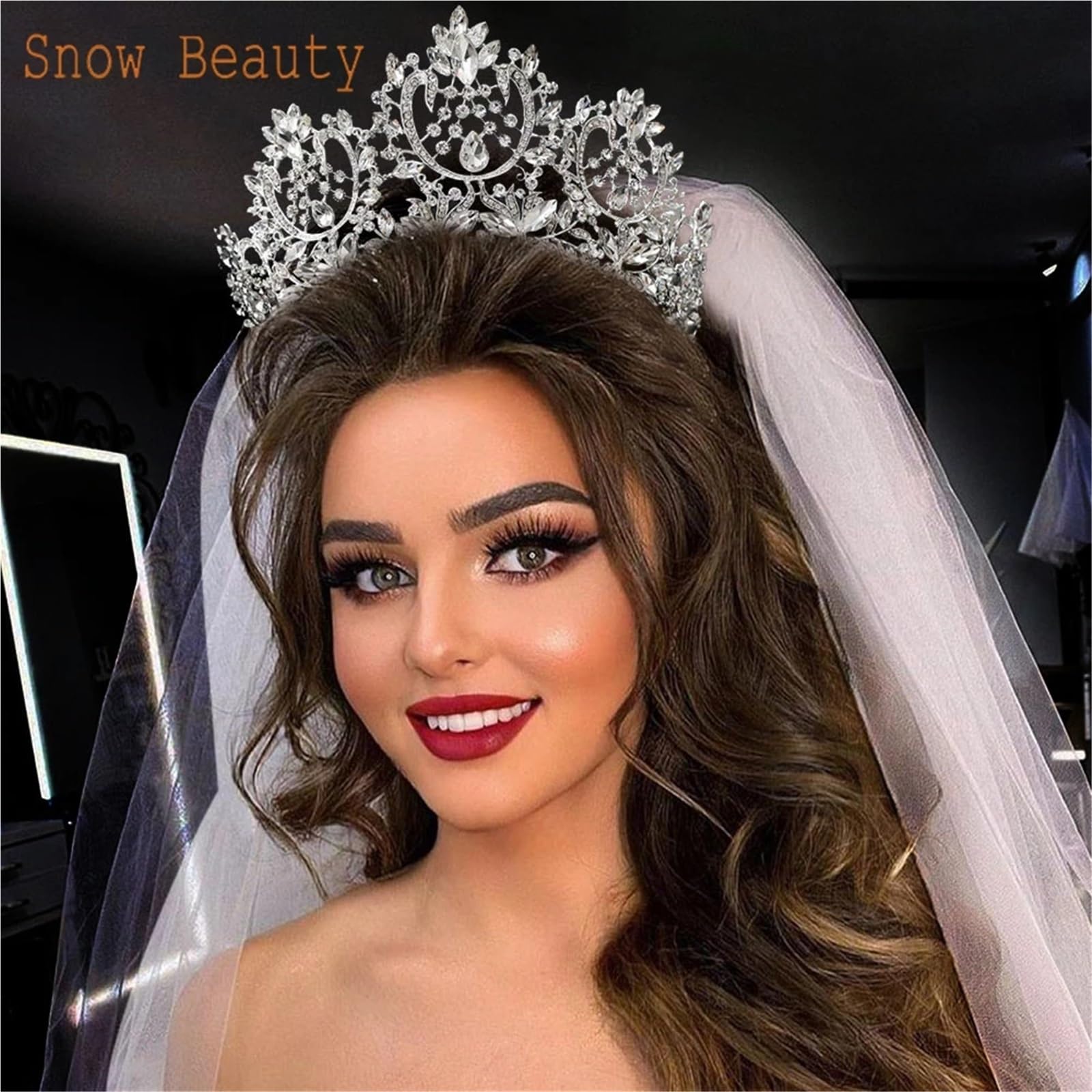 Corone da sposa in cristallo con fascia for capelli Per donna