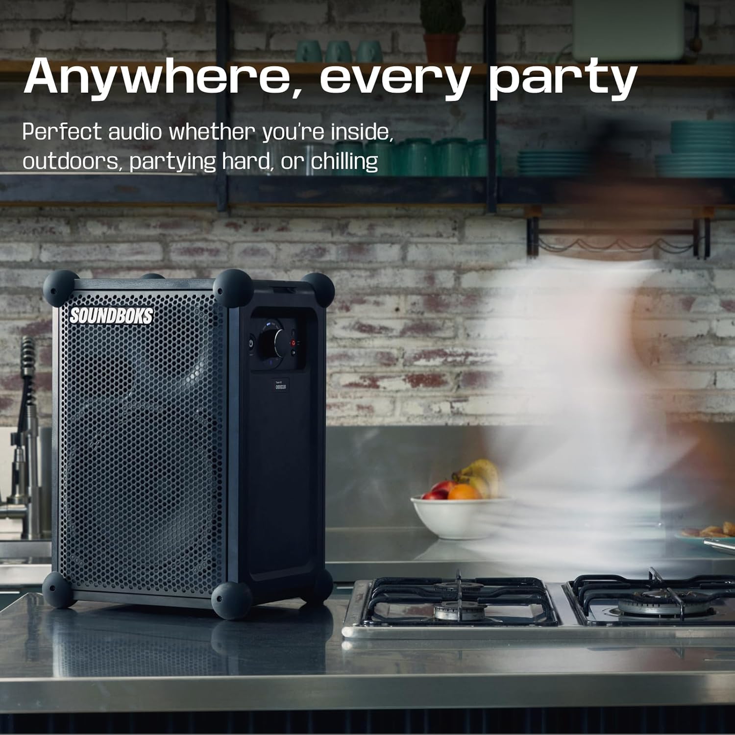 Soundboks Mix – Portable Bluetooth Speaker – Durable & Weatherproof (IP65) Design – USB-C Rechargeable Battery – Ultra-Loud – 121dB – Speaker for indoors and outdoors – 40 Hours of Play time – (Black)
