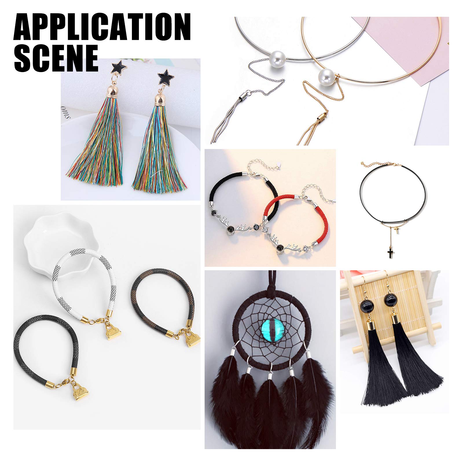 UNICRAFTALE 40 Stück Edelstahl Kabelenden – 4 Größen (4-8mm), Für Schmuckherstellung & DIY