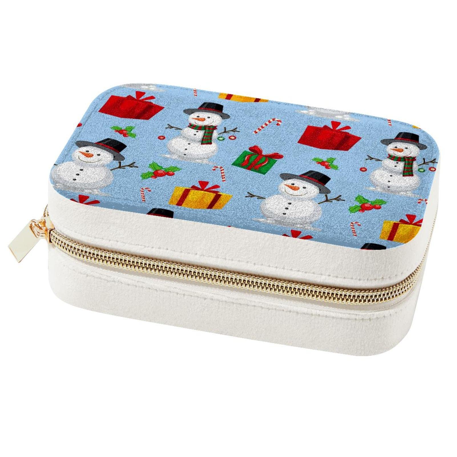 Boîte à bijoux portable bonhomme de neige : cadeau de demoiselle d'honneur