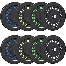 2-Inch Olympic Rubber Weight Plates Sets, Bumper Plates Set for Strength Training, 110-270LB Set, Colored