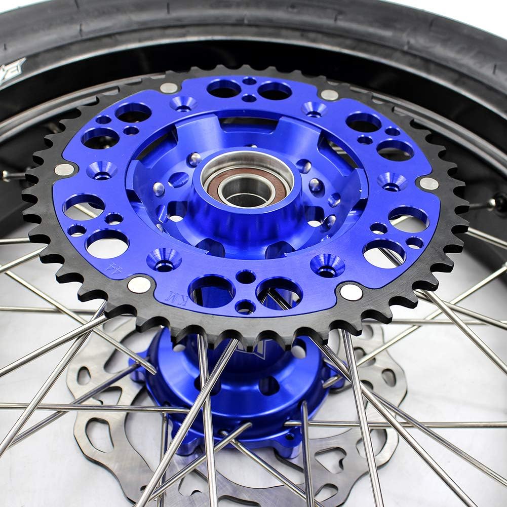 KKE 3.5 * 17 & 4.25 * 17'' Supermoto Dirt Bike Wheels Rims Tires Set Compatible with KTM EXC/EXC-F/SX/SX F/XC/XCF/XCW/XCF-W 125-530 2003-2026, fit Husqvarna TE TC, fit Husaberg FE FC