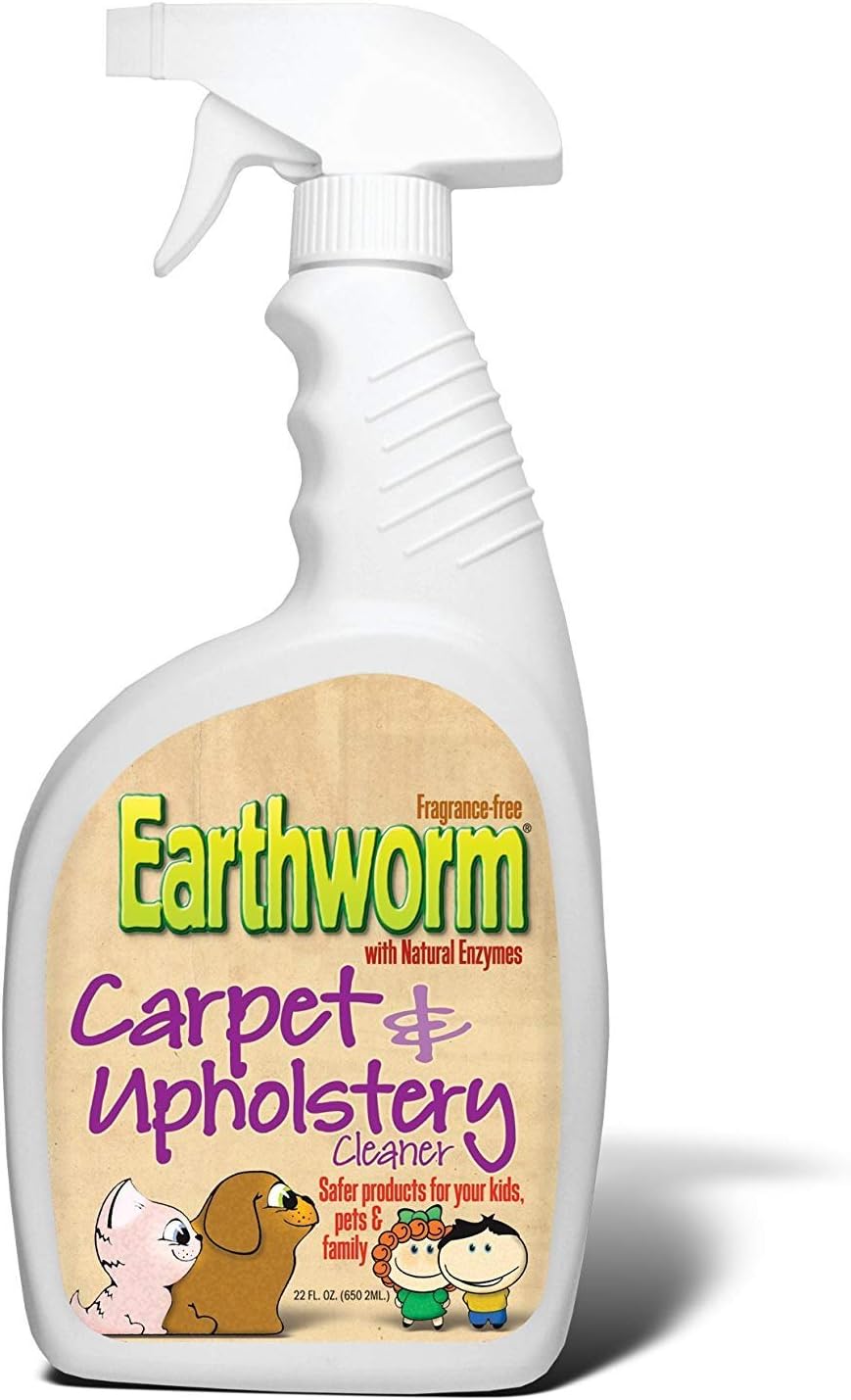 70% оƒƒ Dіѕсоunt Earthworm Carpet & Upholstery Cleaner Spot & Stain Remover - Natural Enzymes, Safer for Family, Environmentally Responsible - 22 oz (Pack of Six (6))