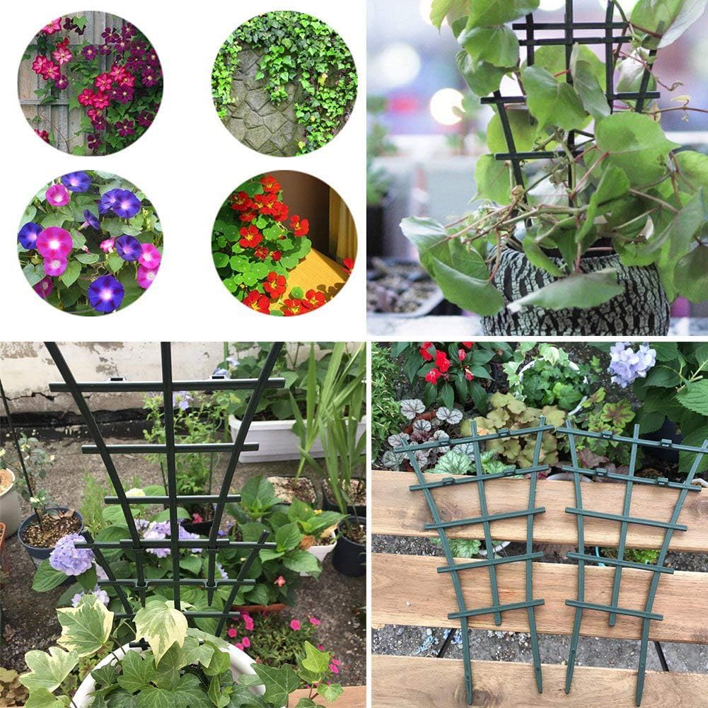 Traliccio per piante in vaso, 20 pezzi Supporto per piante da interno Impilabile Traliccio per piante da interno Piccolo Supporto per vasi da fiori Griglia per arrampicata fai-da-te Supporto per