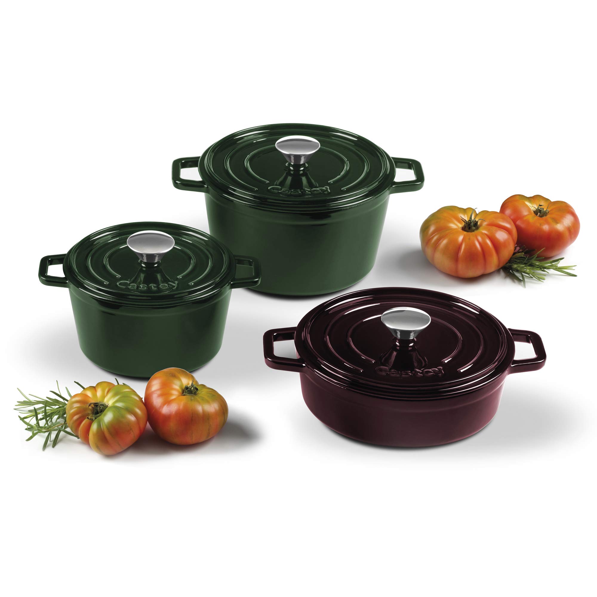 CAZUELA ALTA HIERRO 14 CM COLOR VERDE OSCURO