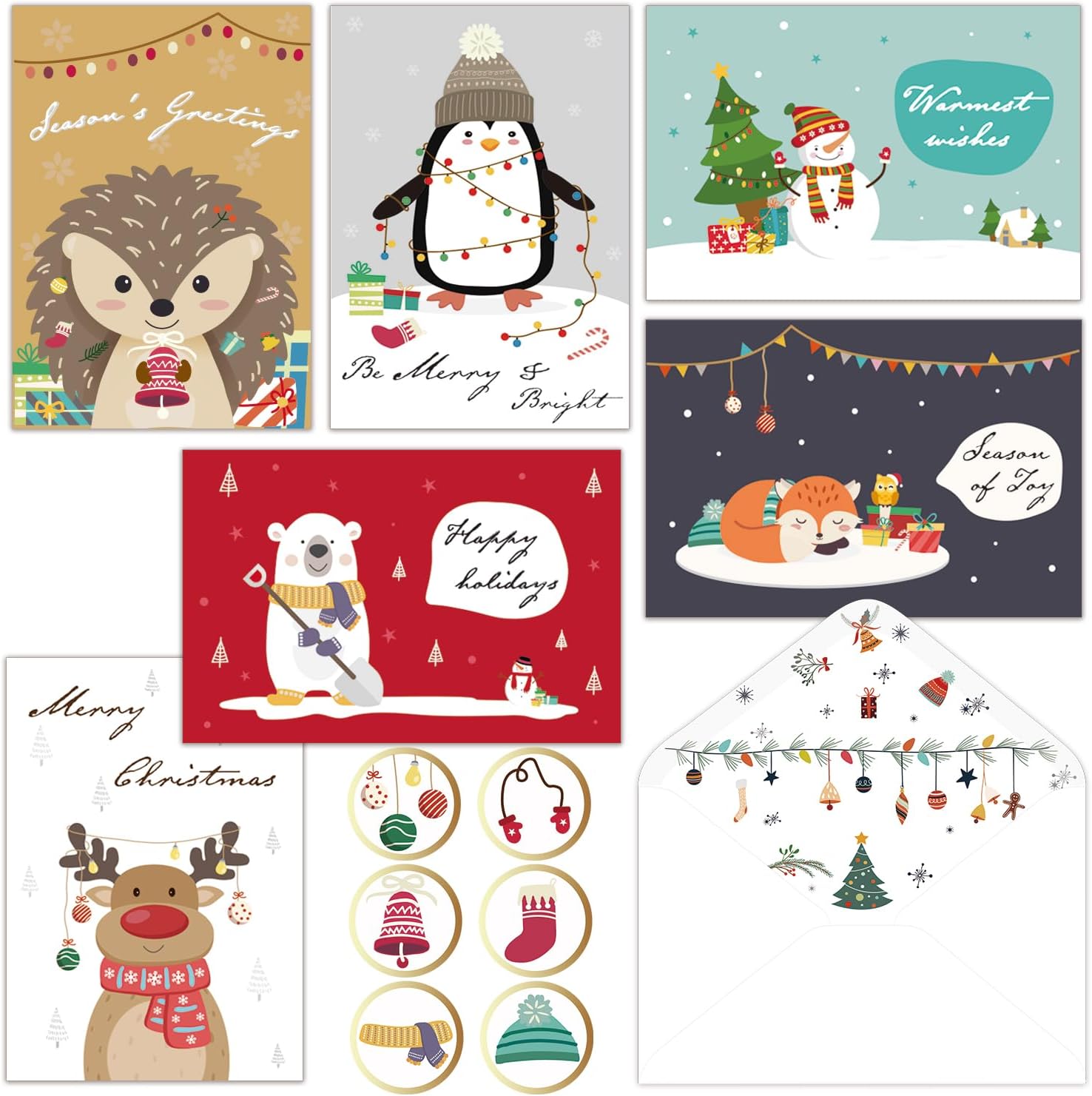 Christmas Cards 36 Merry Christmas Greeting Cards with Envelopes 6