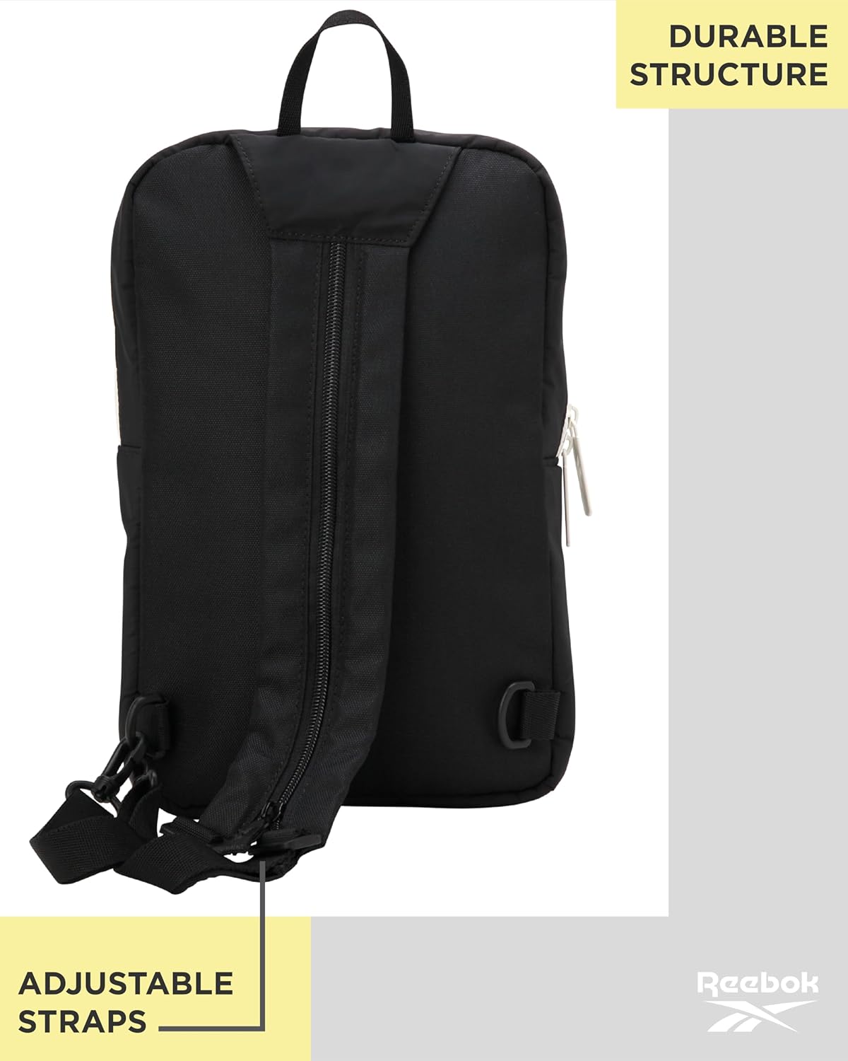 Reebok Unisex Crossbody Sling Bags – Compact Convertible Strap Cross Body Bag Travel Sling Bag - Gym & Travel Essential, Size One Size, Mikayla Black - Image 5