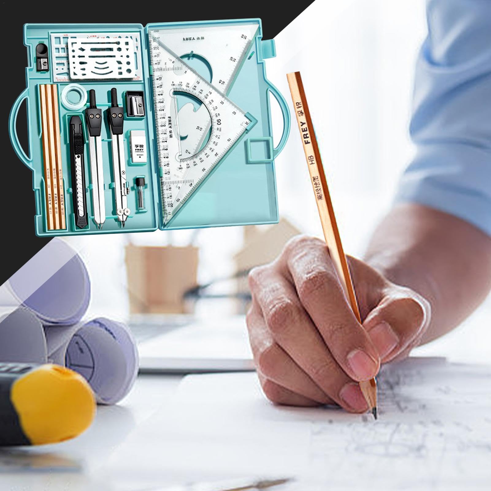 Whiteboard Geometry Tools Magnetic Geometry Ruler Set – Large Teaching ...