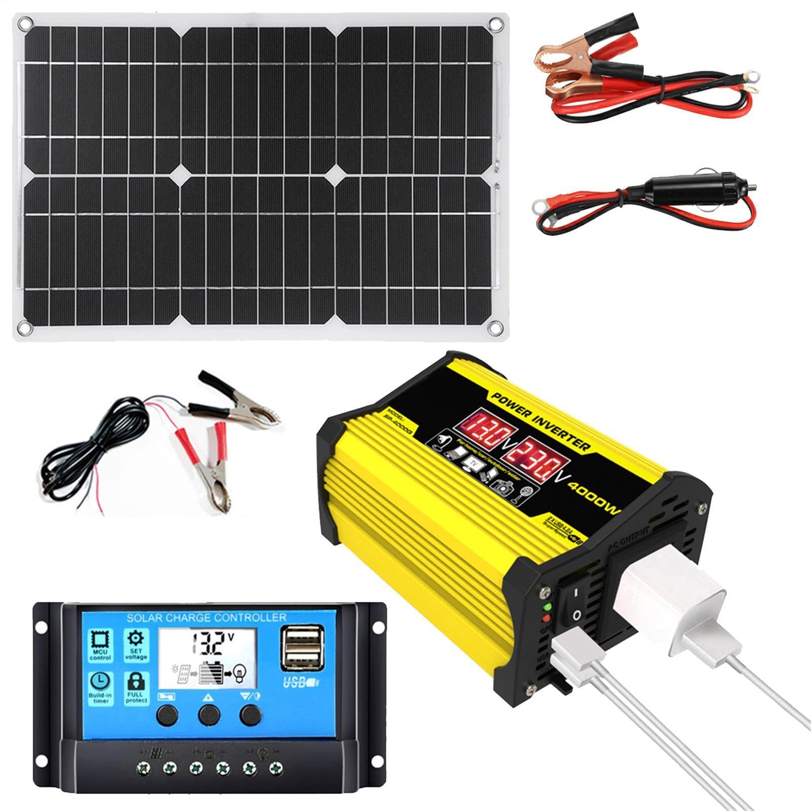 Kit pannello solare 12 Volt Completo 300 Watt Inverter Inverter
