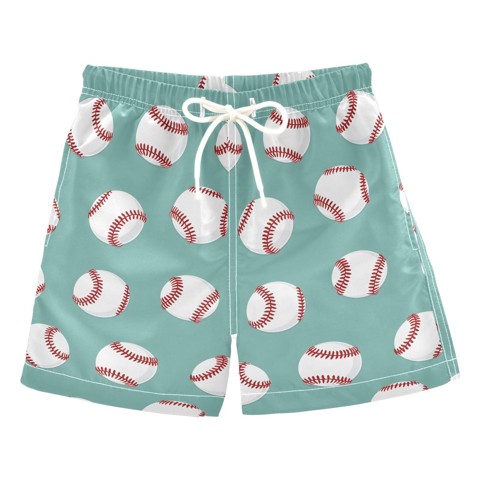 senya Baseball Light Blue Boys Swim Trunks Toddler Shorts Swimwear Boardshorts