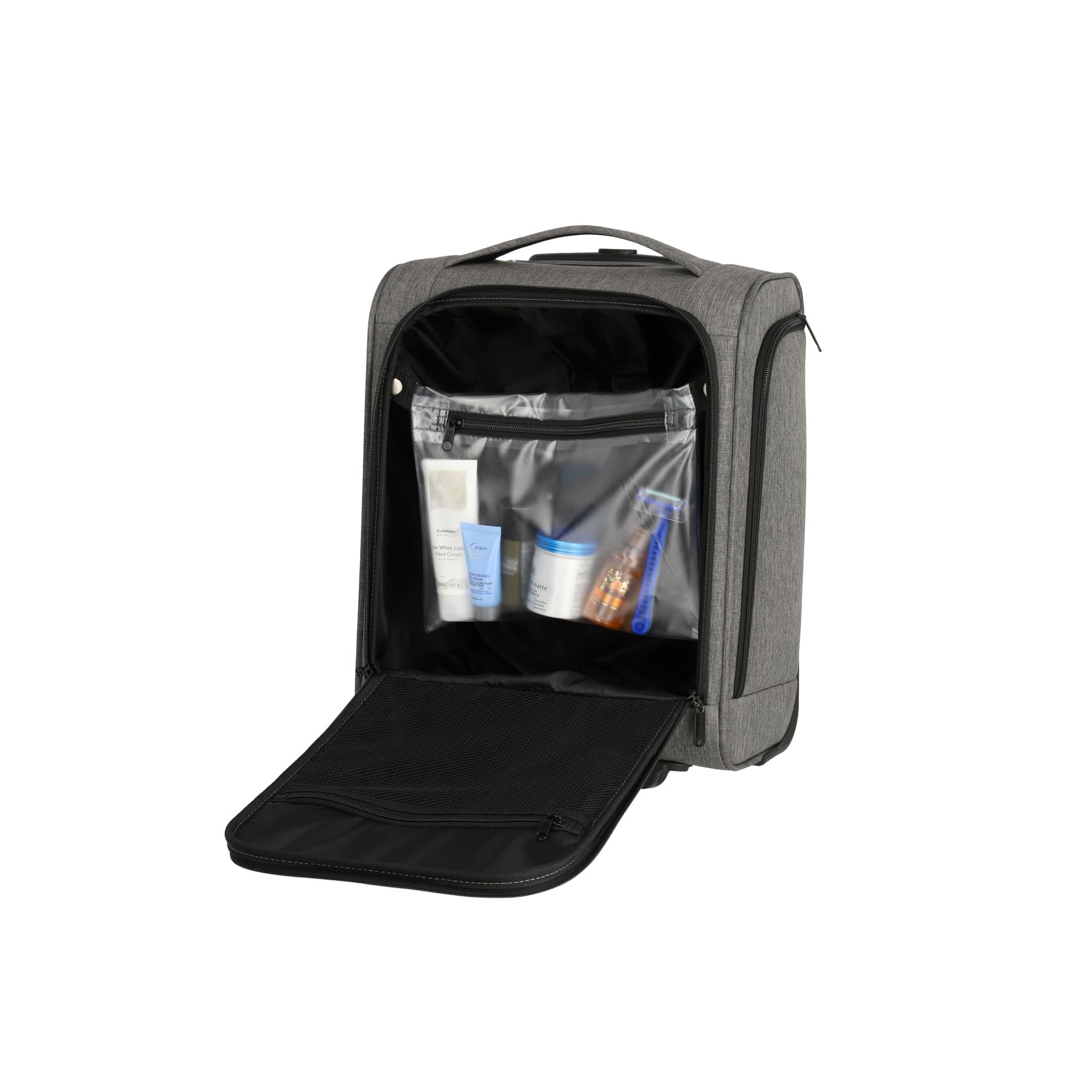 travelite valigia a mano leggera, con borsa per liquidi, 2 ruote, CABIN Underseater, trolley morbido per bagagli piccoli, 43cm, 28 litri