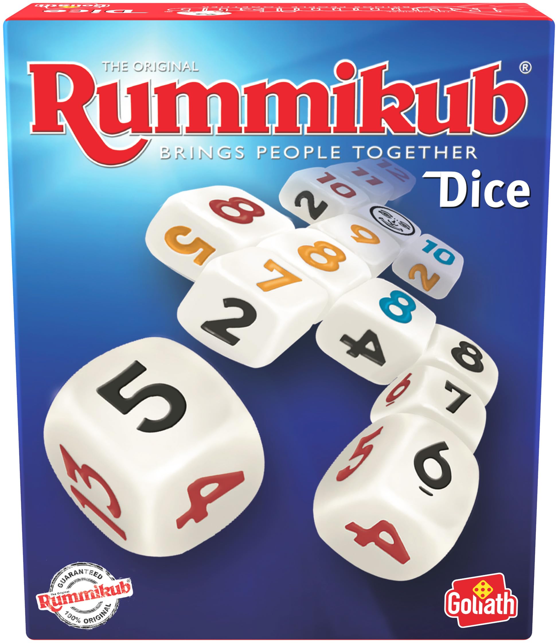 Goliath Rummikub Dice - Das Klassische Original-Würfelspiel für Erwachsene und Kinder ab 7 Jahren, Brettspiel für 2 Spieler