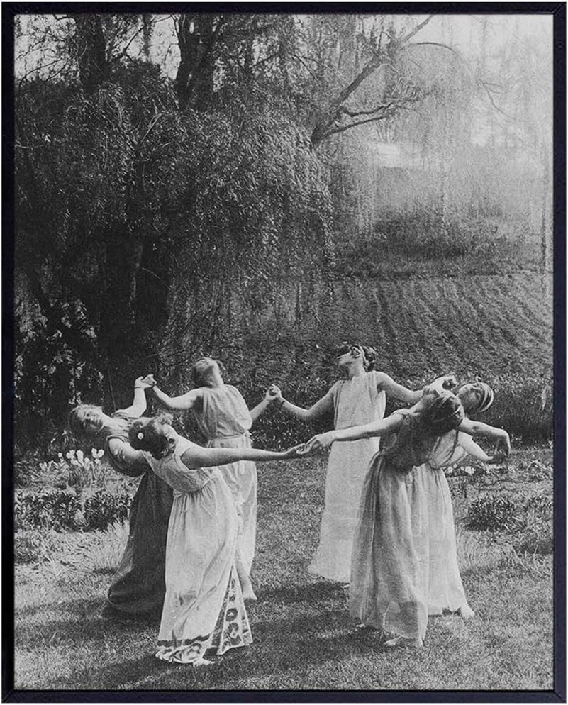 Wiccan Decor - Witch Coven - Wicca Decor - Gift for Witchcraft and Black Magic Fans - Gothic Wall Art - Goth Room Print - Creepy Scary Vintage Picture Photo - Halloween Decorations