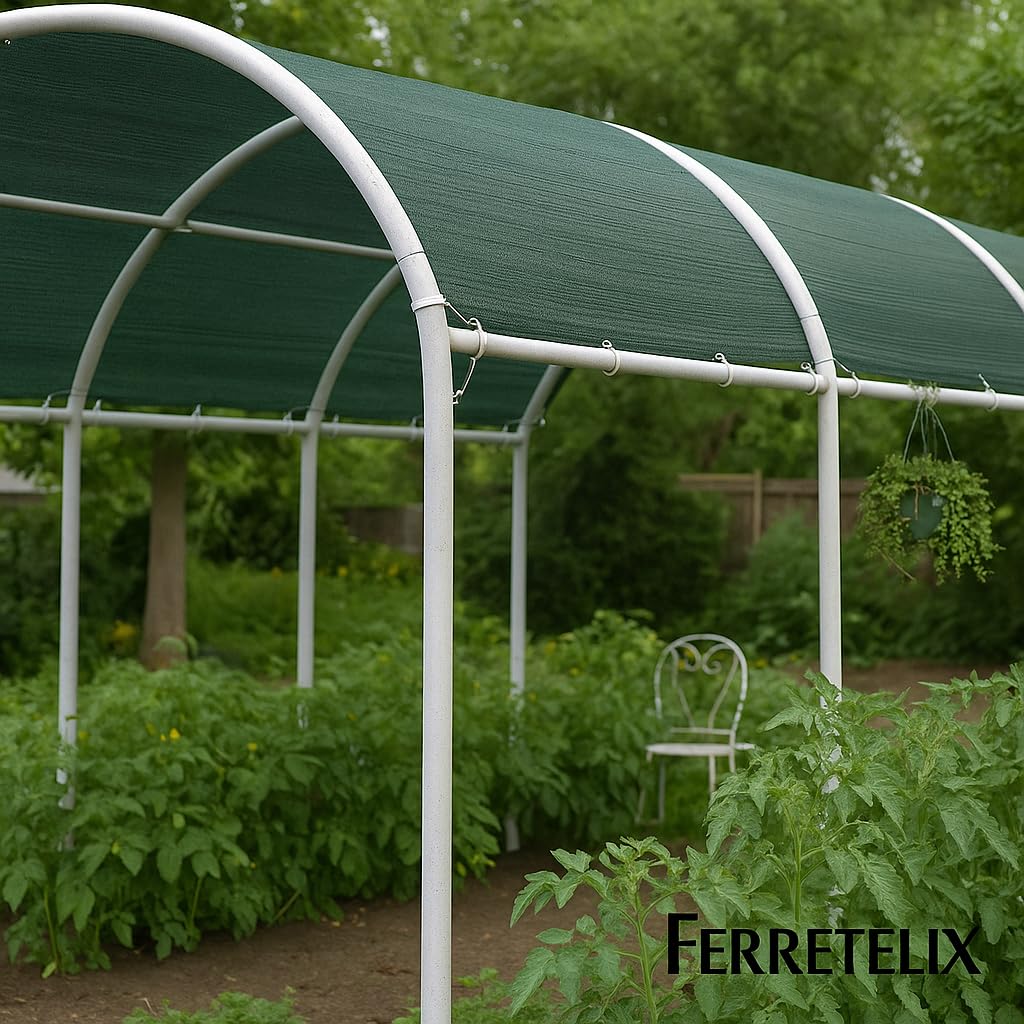 Ferretelix® Malla de Ocultación para Jardín Color Verde Oscuro 1,5 MT X 20 MT | Cobertura 95% Sombreado | Ideal para Vallas, Terrazas, Balcones y Espacios Exteriores