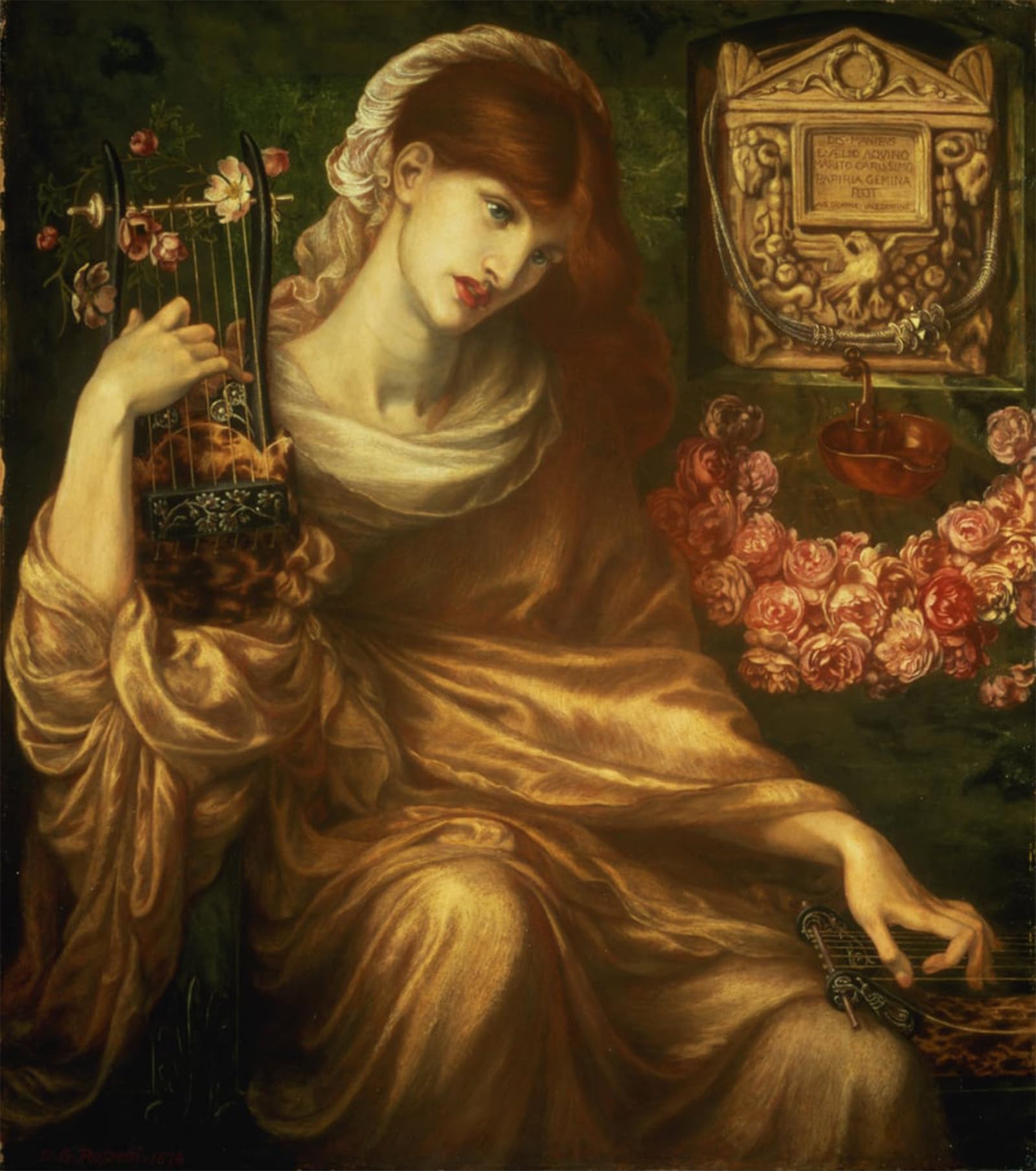 POSTERIIk Vintage Print Pop Art Landscape Artwork the Roman Widow by Dante Gabriel Charles Rossetti Art Prints for Office Home Decor 60x90cm