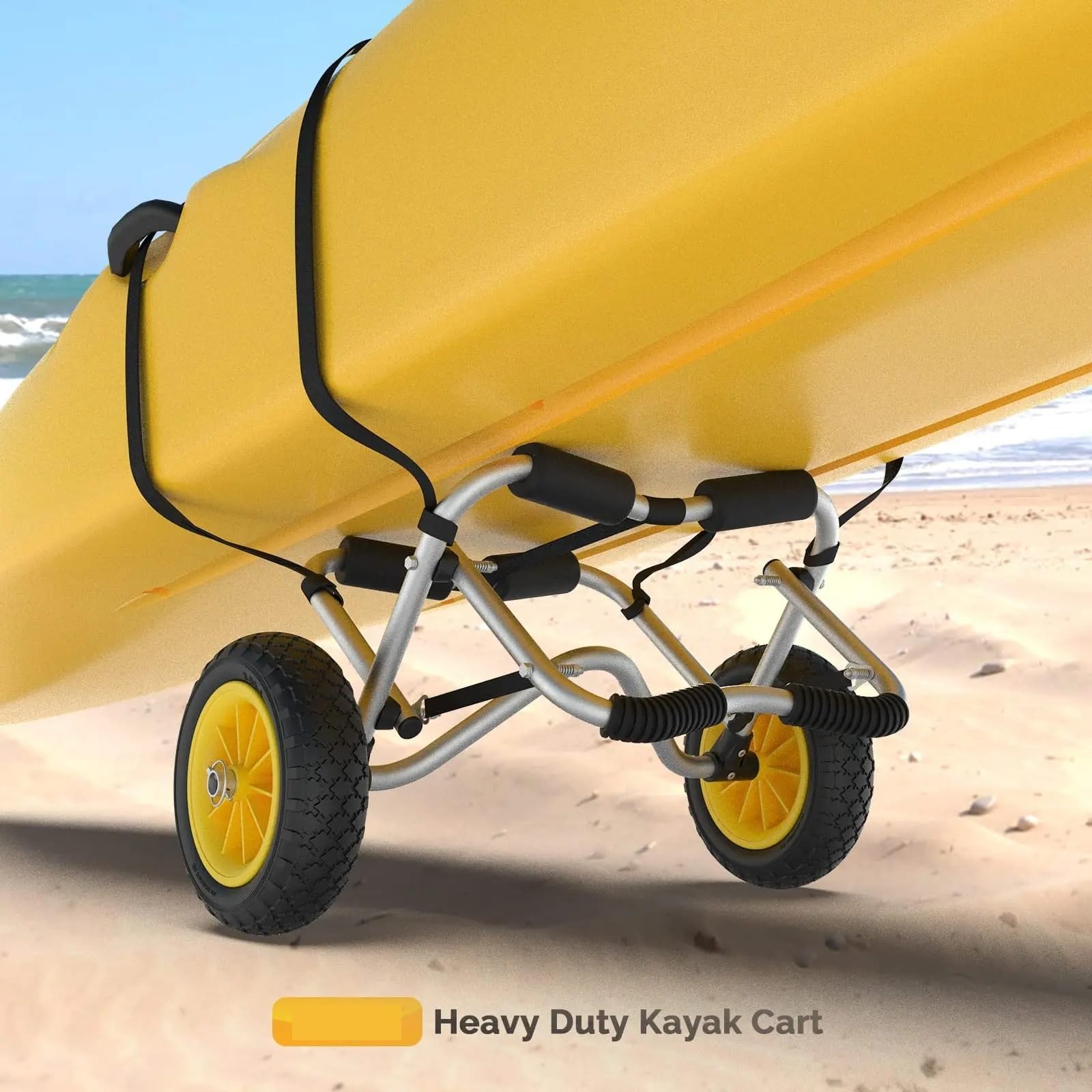 Carro para Remolque de Barco Carrito for Kayak, Carrito for Canoa, Porta Accesorios for de Pesca, Plegable for Tabla Paddle Surf, Remolque for Barco, Transporte