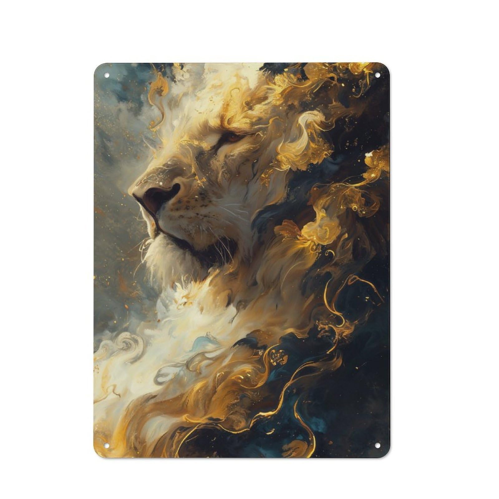 40x30cm Vintage Metal Plaque with Regal Roar for Garage Or Workshop, A Christmas Gift for People Styling Garage And Workshop